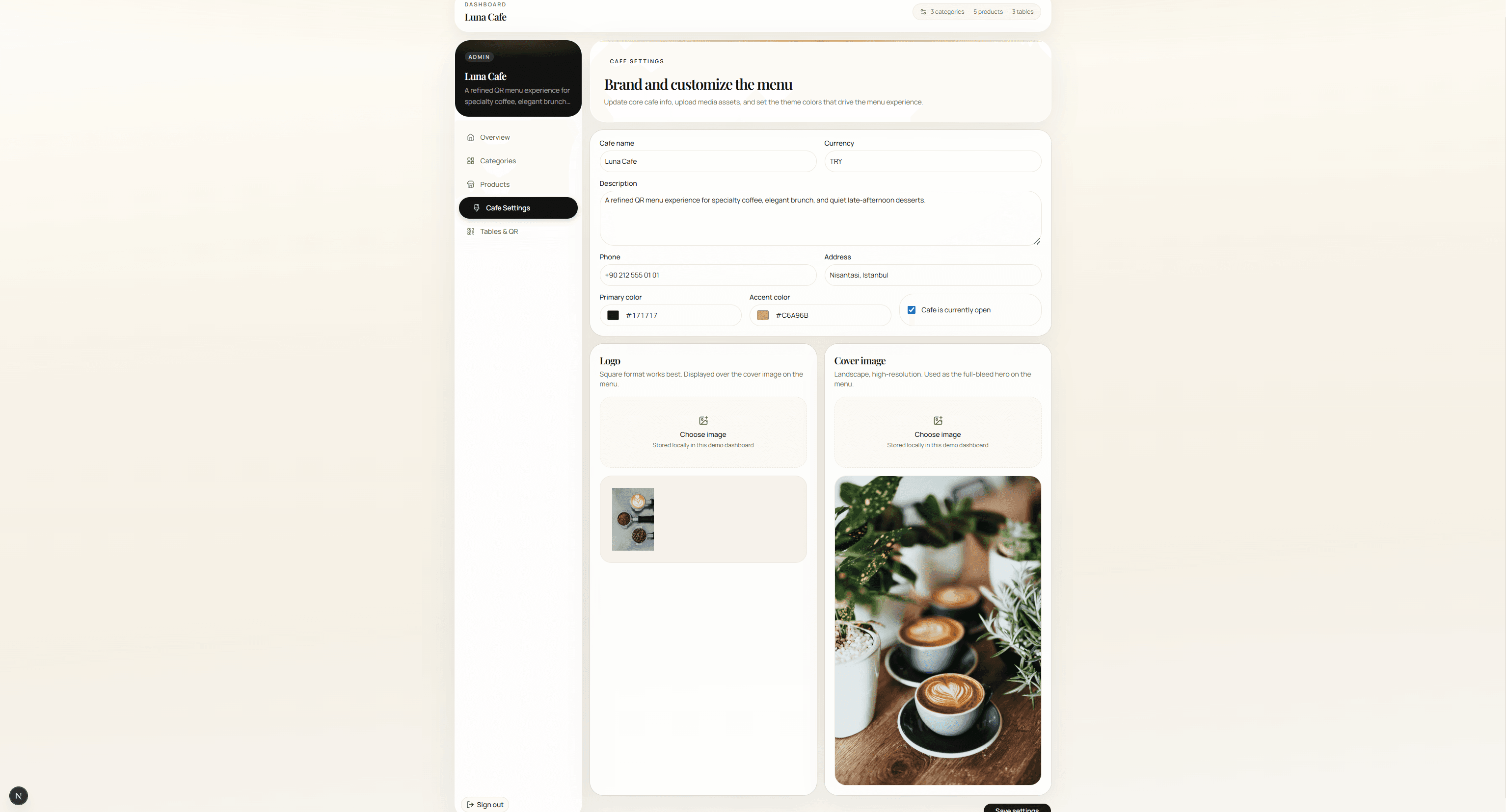 Luxury Digital Menu Experience for Cafes screen 7